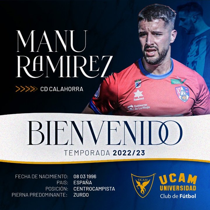 Manu Ramírez llega al UCAM.