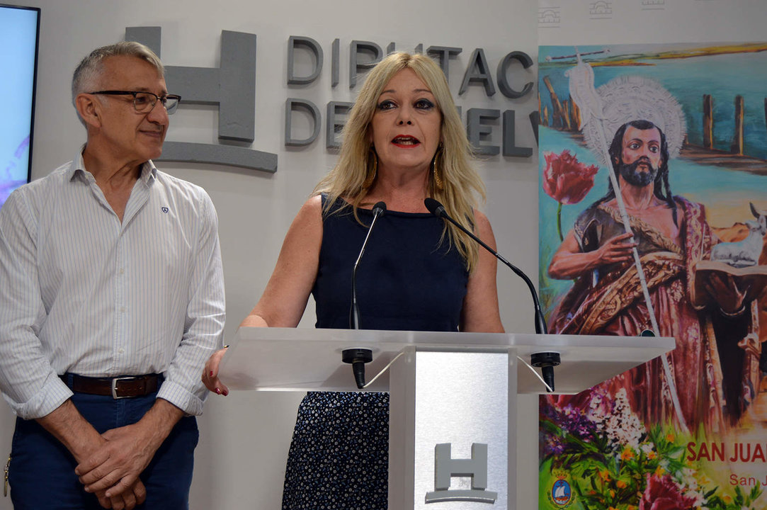 Presentación fiestas patronales 2023 en la Diputación por la alcaldesa en funciones, Rocío Cárdenas