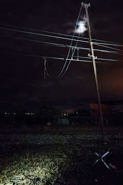 Un tendido eléctrico afectado en San Juan del Puerto