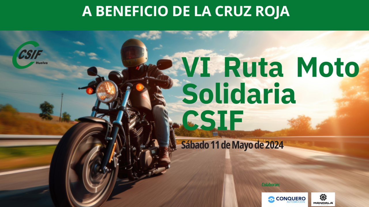 TWITTER VI Ruta Moto Solidaria CSIF Sábado 11 de Mayo de 2024 (Post de Twitter)