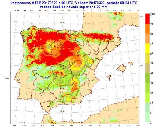 La Sierra podría ver nevar el jueves según Aemet