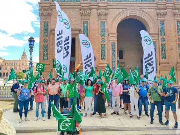 CSIF Huelva en una de sus manifestaciones