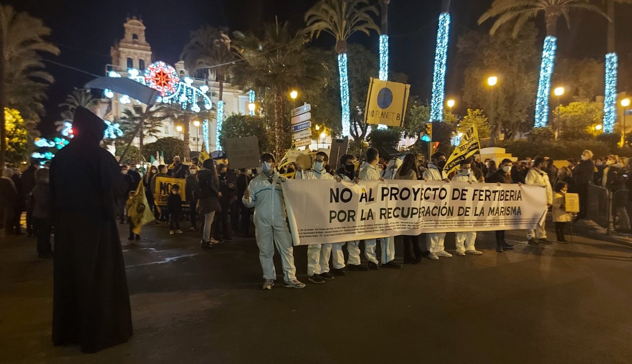 Protesta contra los fosfoyesos en Huelva.