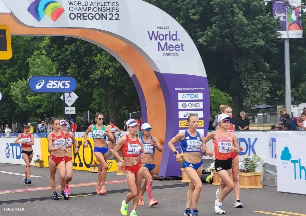 Laura García Caro durante la carrera disputada en Oregón.