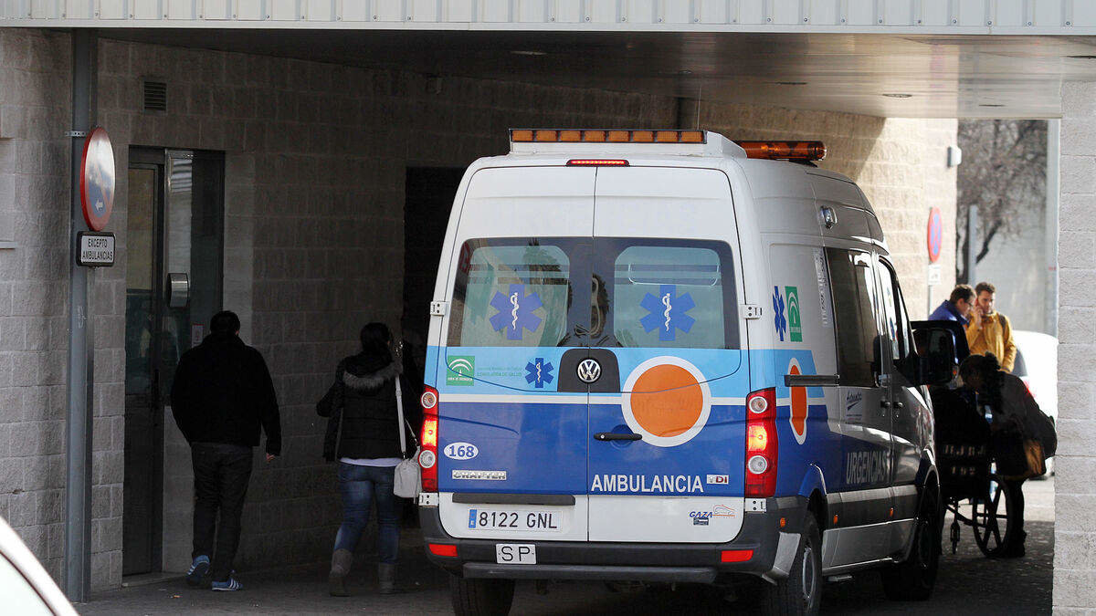 Llegada de pacientes al Hospital  Juan Ramón.