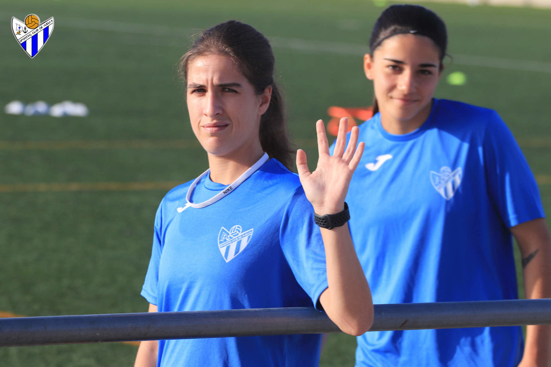 Paula Romero con el Sporting de Huelva.