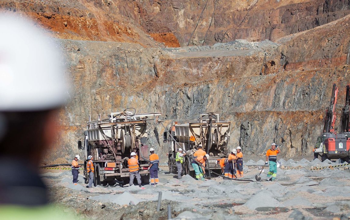 Operaciones mineras en Atalaya Riotinto.