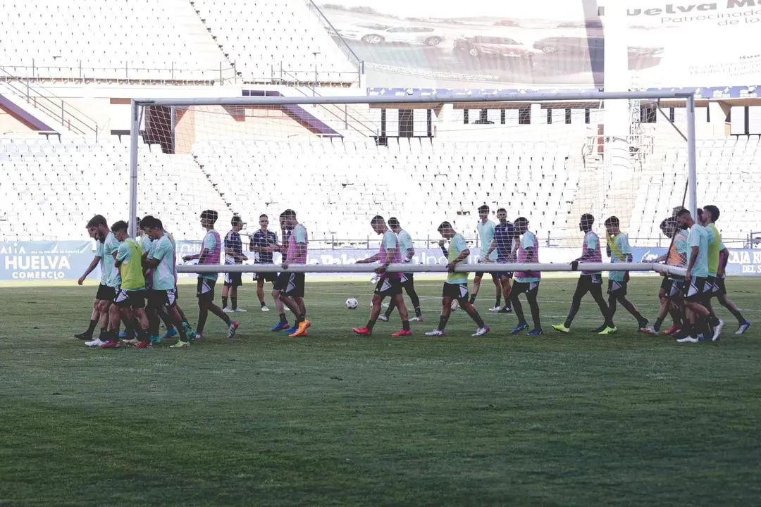 El plantel del Recreativo.