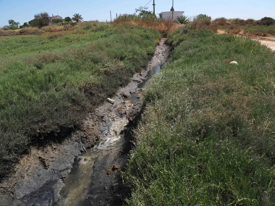 Colector de aguas residuales en Cartaya