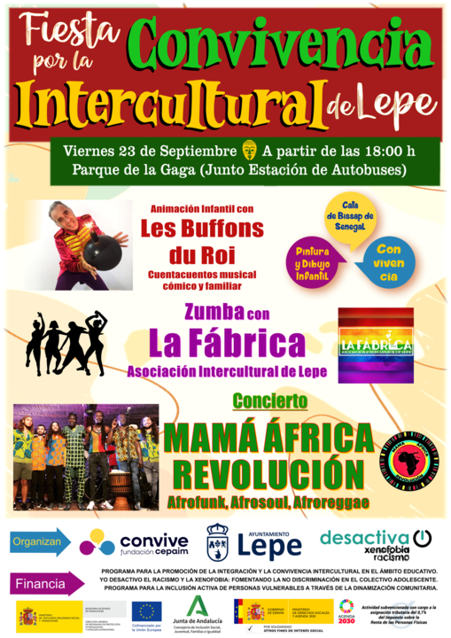 Cartel de la Fiesta por la Convivencia Intercultural de Lepe