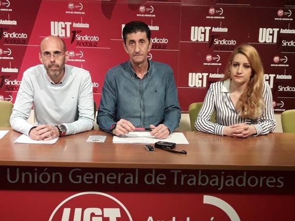 UGT Huelva en una de sus comparecencias públicas