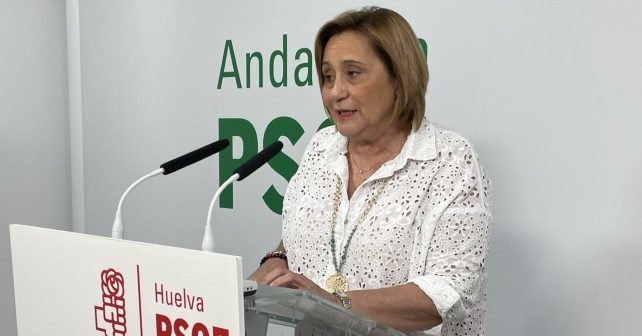María Luisa Faneca en una comparecencia en la sede socialista