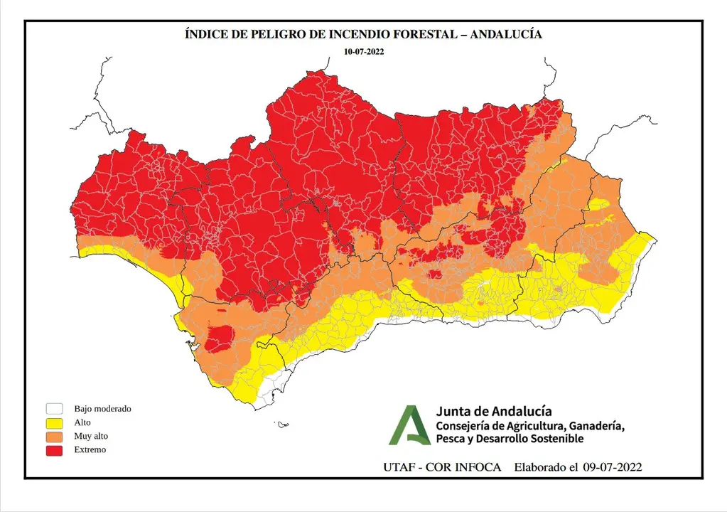 Mapa de riesgos de incendios