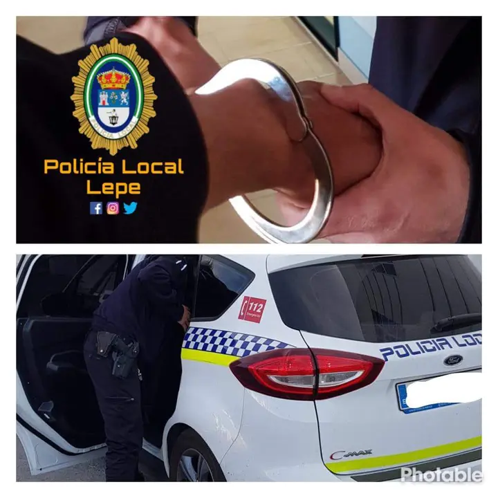 Imágenes de la Policía lepera.