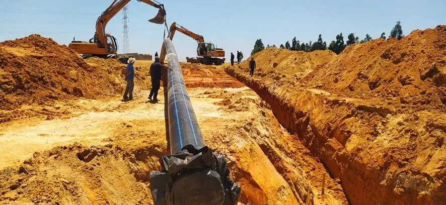 Obras de canalización de la CR Palos.