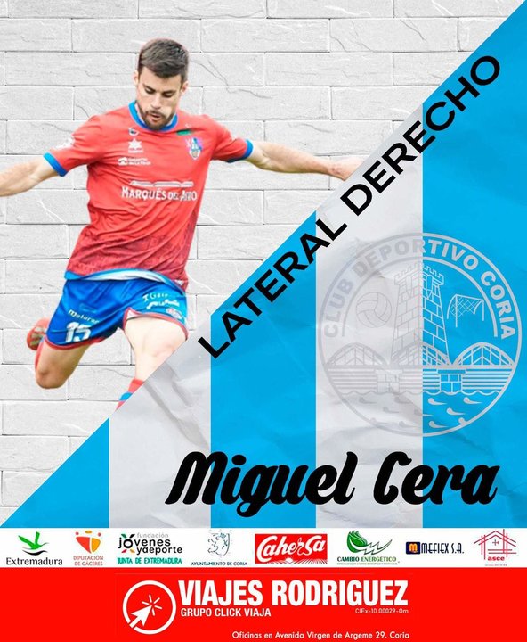 Miguel Cera ha fichado por el CD Coria.