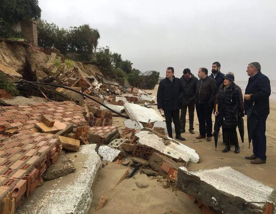 El Portil, tras un temporal reciente.