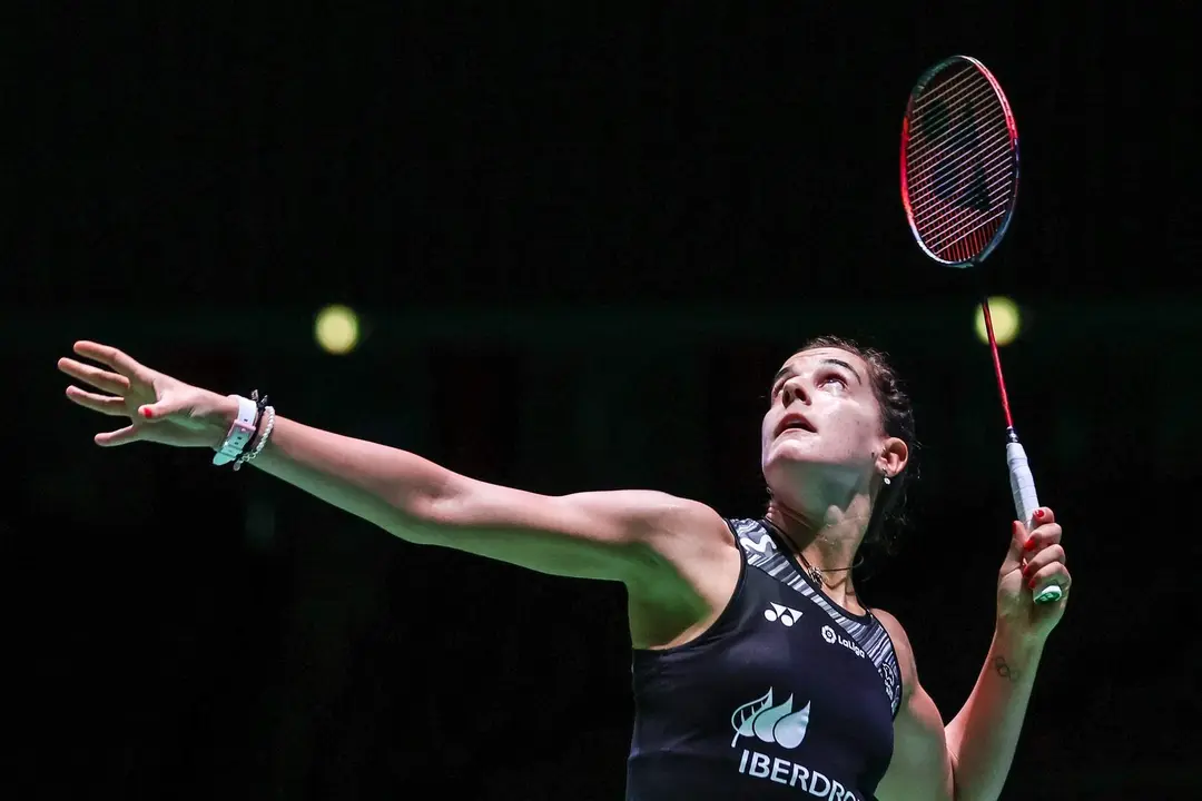 Carolina Marín en su estreno en el Open e Japón que se celebra en Osaka.