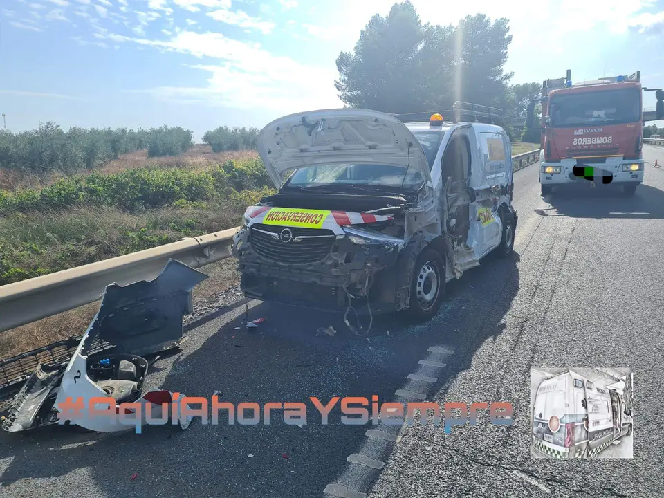 Imagen del vehículo accidentado.