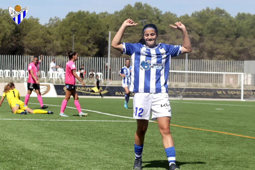 Bárbara tras marcar su primer gol en la Liga F.