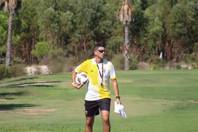 Pavón en el entreno de hoy.