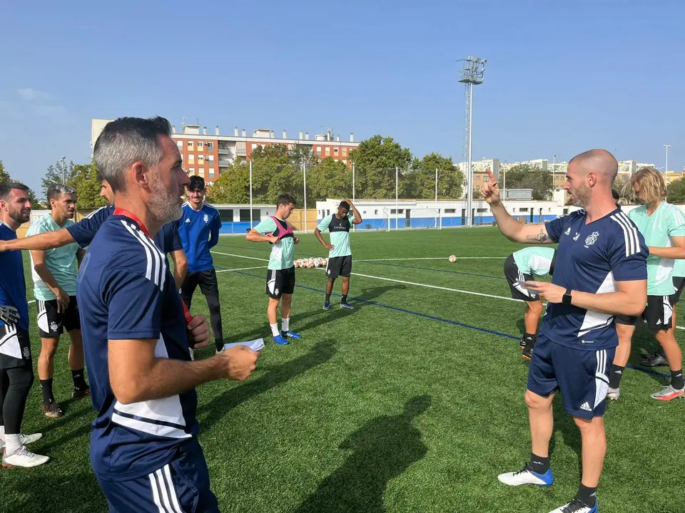 Abel Gómez en un entrenamiento.