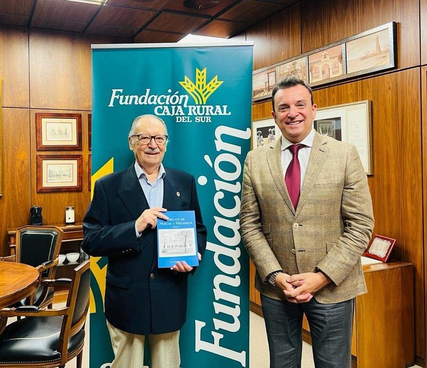 Bacedoni con el director de la Fundación Caja Rural del Sur, Emilio Ponce