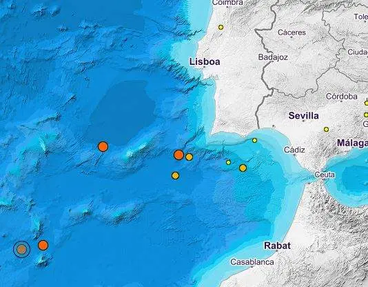 Zona de detección del sismo de la pasada madrugada.