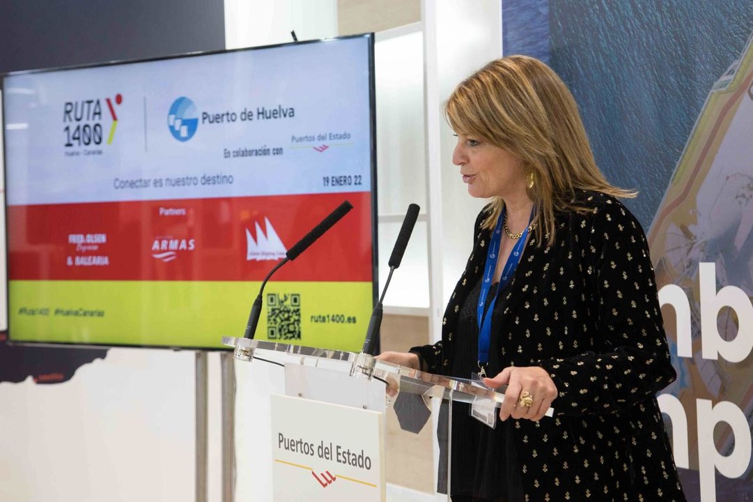 Pilar Miranda, presidenta de APH, durante la presentación ruta 1400 Madrid
