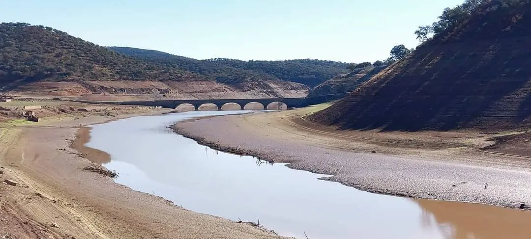 Estado actual del pantano de Zufre (Foto: Santiago González)