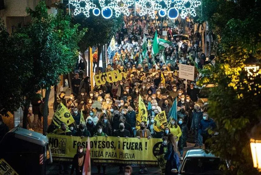 Manifestacion fosfoyesos del año pasado