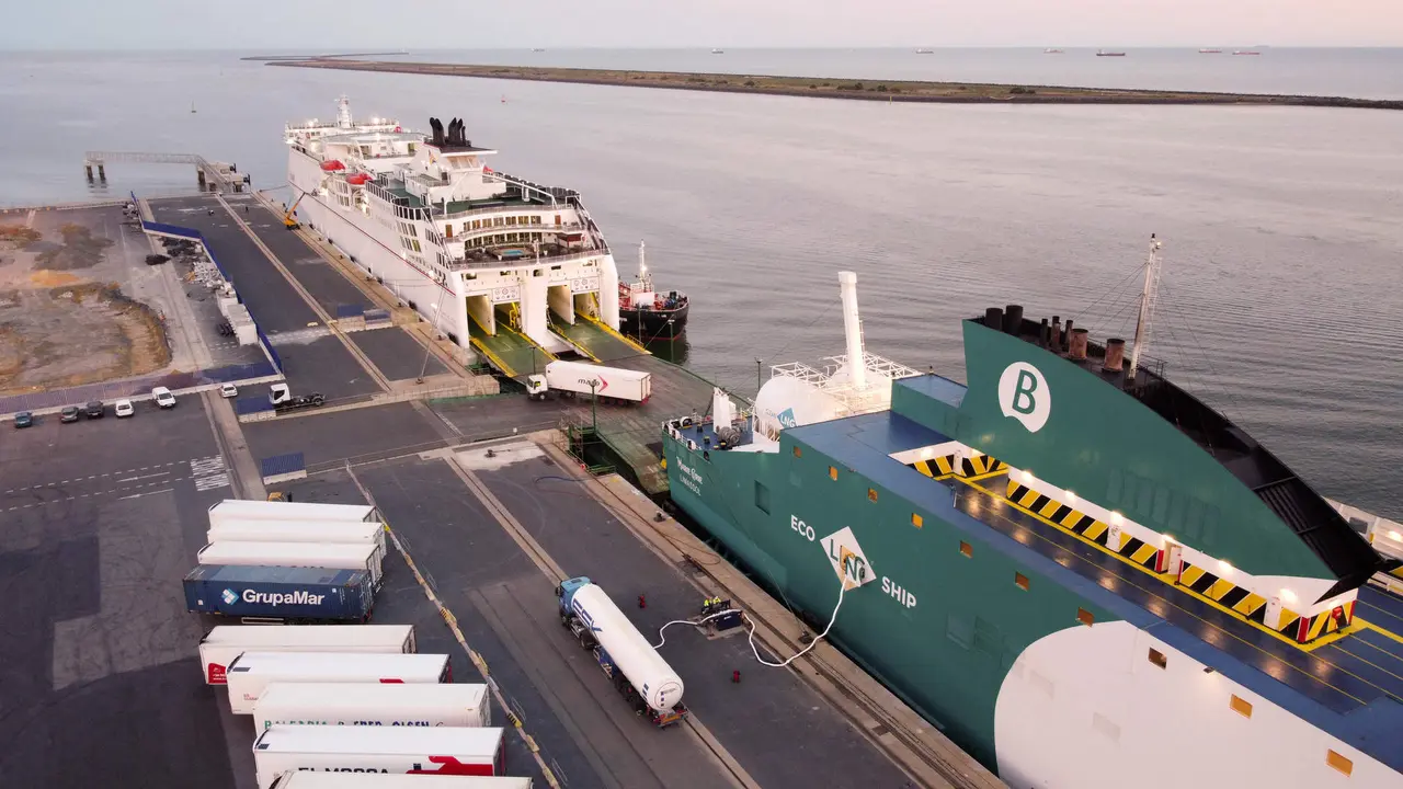 Zona de navieras en el Muelle Sur