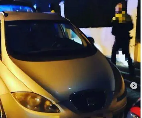 El vehículo interceptado