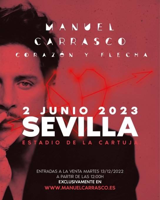 Cartel del concierto en Sevilla