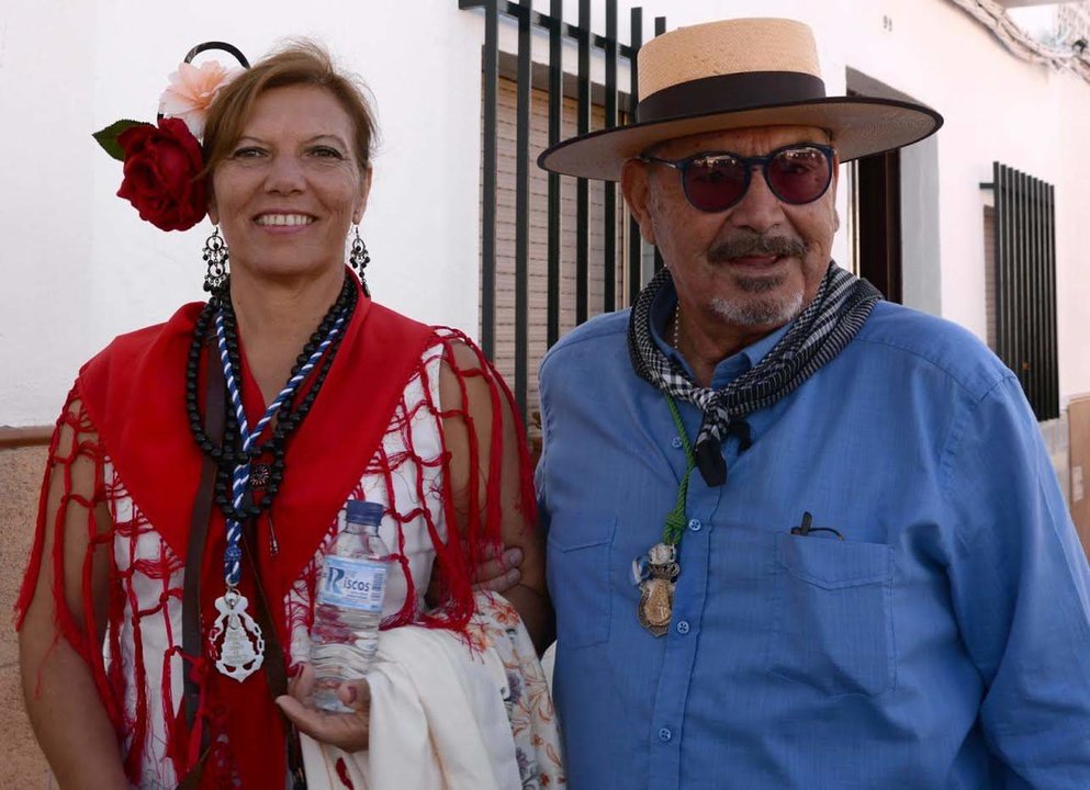 Pérez Parra, junto a su esposa