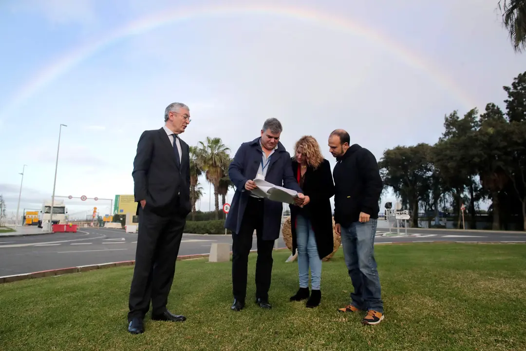 Miranda visita el lugar donde se ubicará el mural a la Gamba