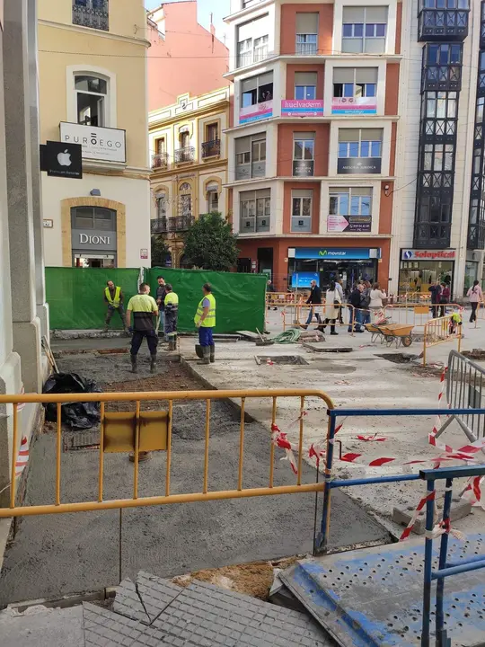 Obras en el centro de la capital