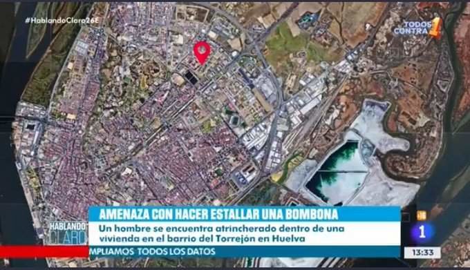 Imagen de Huelva distribuida por los medios nacionales durante el suceso