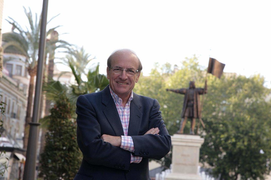 Pedro Rodríguez, en la Plaza de las Monjas