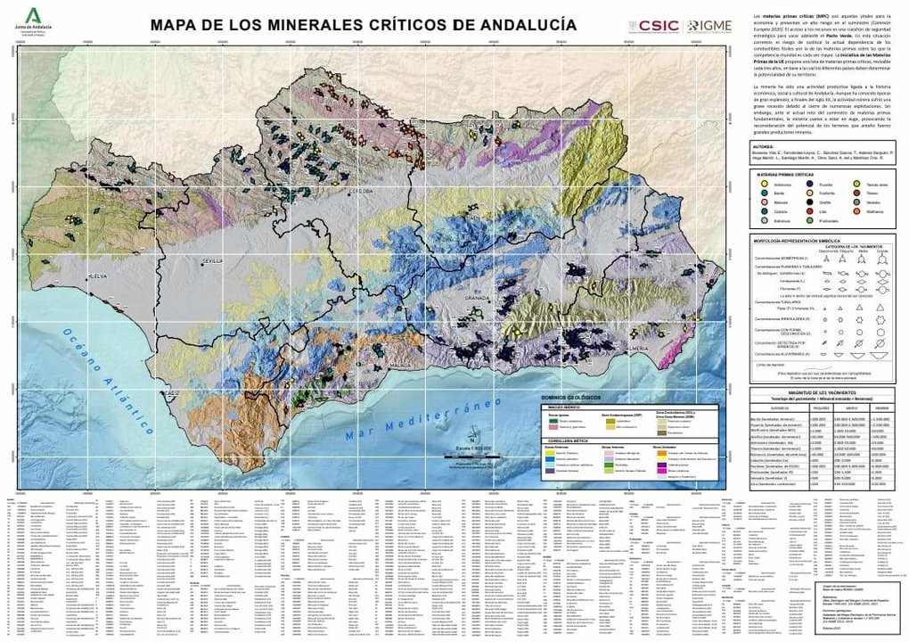 Mapa de minerales críticos