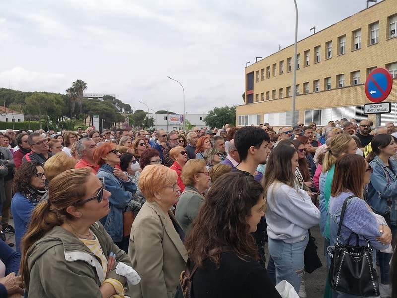 Concentración a las puertas del Hospital de Riotinto
