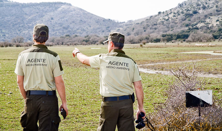 Los Agentes de Medio Ambiente de la Junta de Andalucía realizan un servicio de vigilancia en terrenos cinegéticos