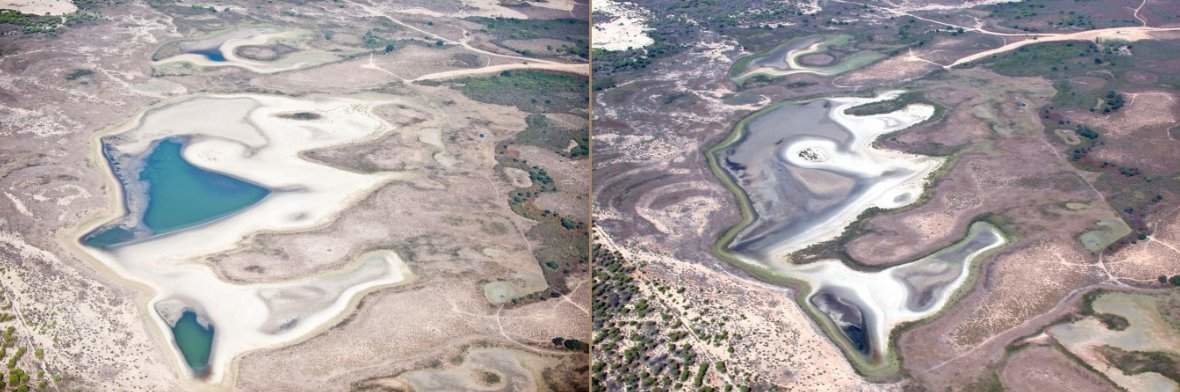 Comparativa de la Laguna de Santa Olalla