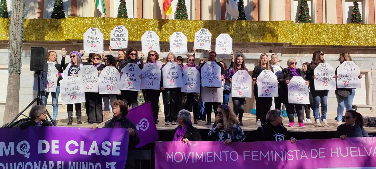 Detalle de la manifestación de esta mañana