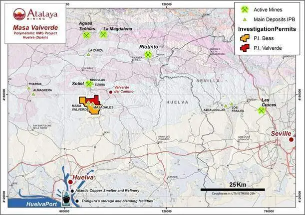 Proyecto minero Masa-Valverde plano de situación