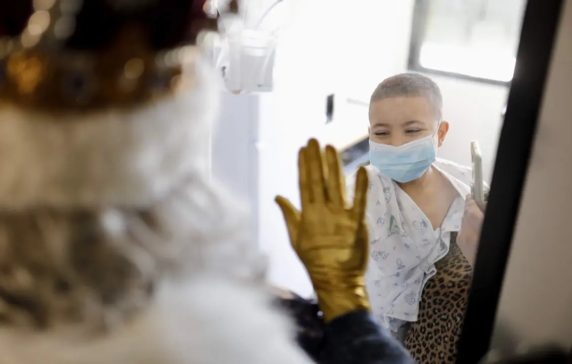 Visita al hospital, al área infantil