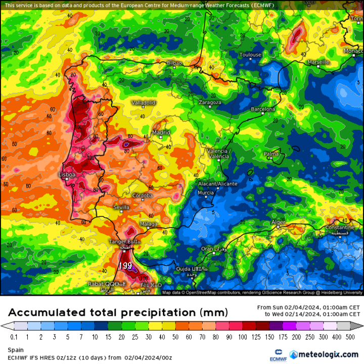 Mapa de previsiones