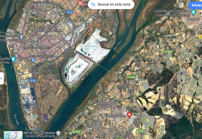 Captura de pantalla de Google Maps de la zona donde se ubicarán los proyectos