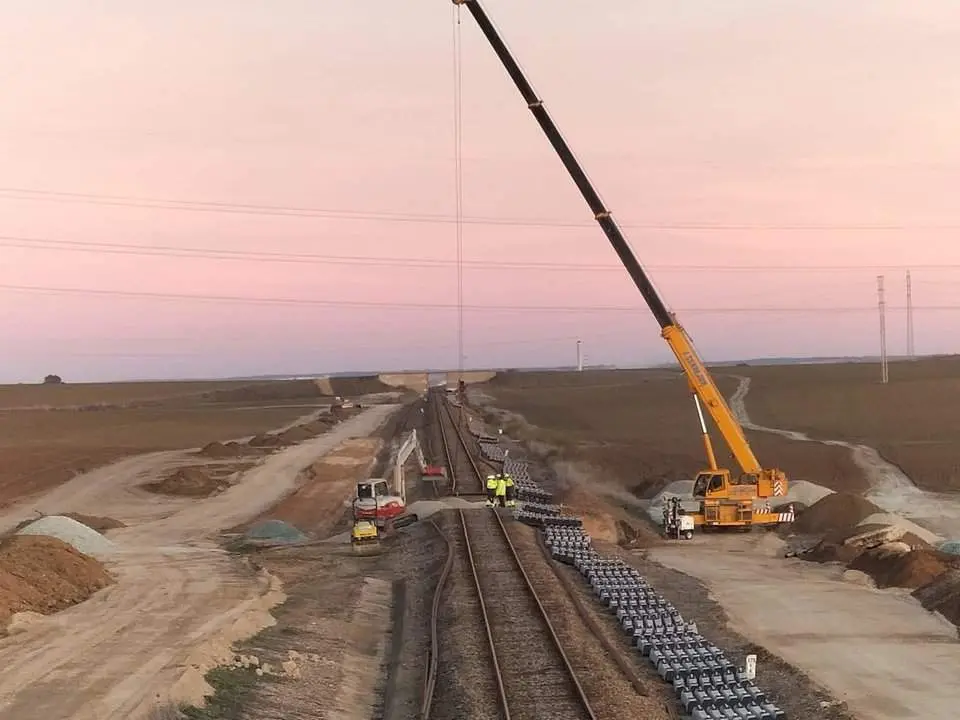 Obras en la línea Huelva-Zafra