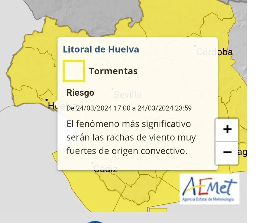 Avisos especial de Aemet